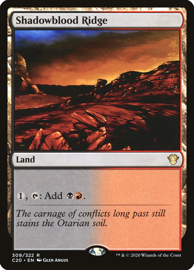 Shadowblood Ridge [Commander 2020] | Good Games North