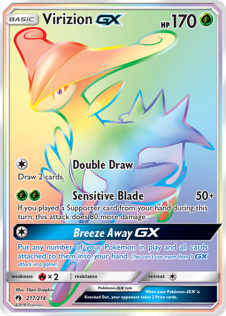 Virizion GX (217/214) [Sun & Moon: Lost Thunder] | Good Games North