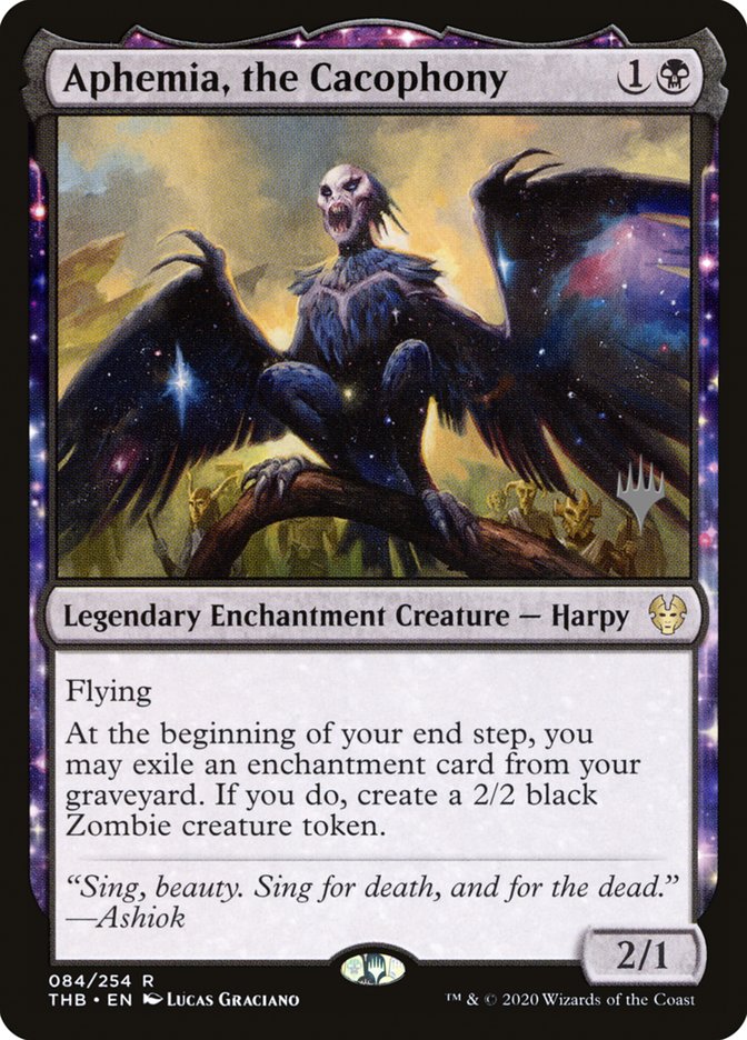 Aphemia, the Cacophony (Promo Pack) [Theros Beyond Death Promos] | Good Games North