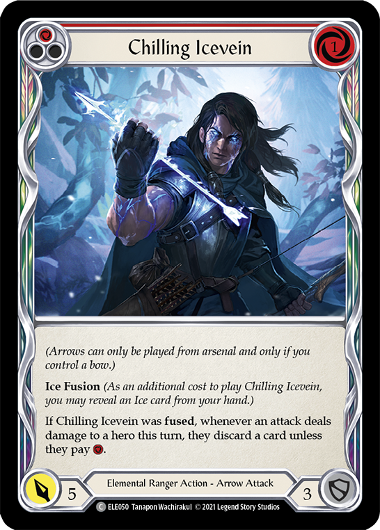 Chilling Icevein (Red) [ELE050] (Tales of Aria)  1st Edition Rainbow Foil | Good Games North