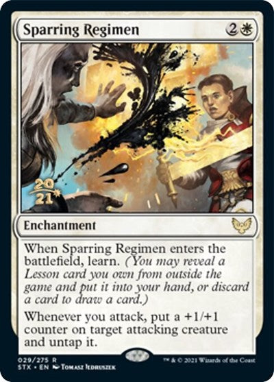 Sparring Regimen [Strixhaven: School of Mages Prerelease Promos] | Good Games North