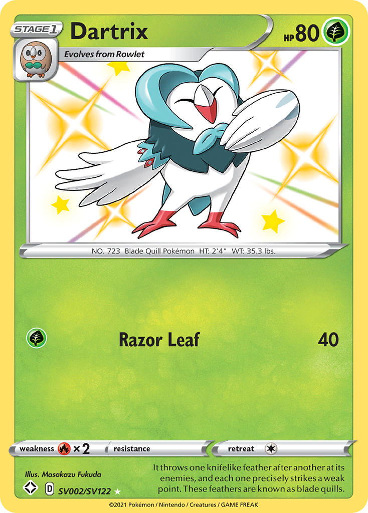 Dartrix (SV002/SV122) [Sword & Shield: Shining Fates] | Good Games North