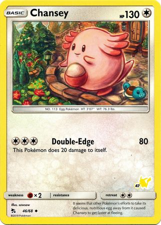 Chansey (46/68) (Pikachu Stamp #47) [Battle Academy 2020] | Good Games North