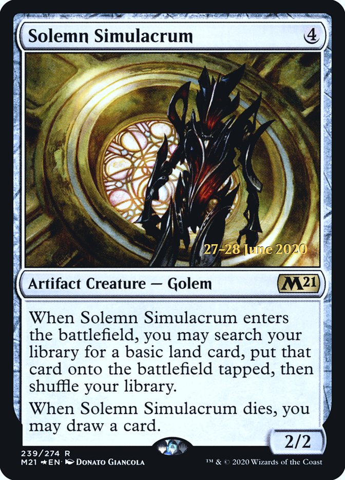 Solemn Simulacrum  [Core Set 2021 Prerelease Promos] | Good Games North