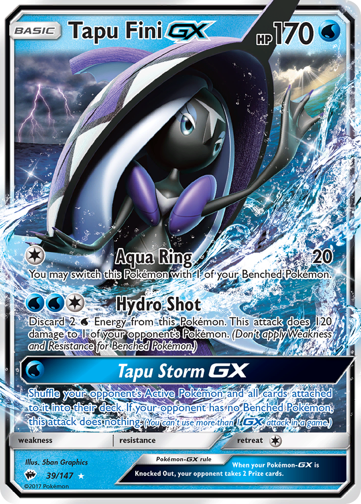 Tapu Fini GX (39/147) [Sun & Moon: Burning Shadows] | Good Games North