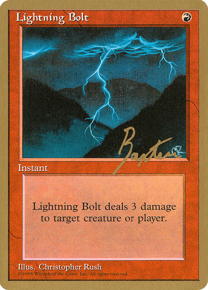 Lightning Bolt (George Baxter) [Pro Tour Collector Set] | Good Games North