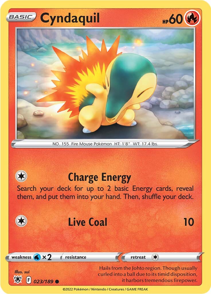 Cyndaquil (023/189) [Sword & Shield: Astral Radiance] | Good Games North