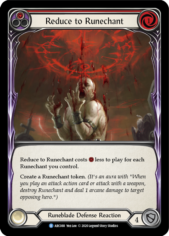 Reduce to Runechant (Red) [U-ARC088] Unlimited Rainbow Foil | Good Games North