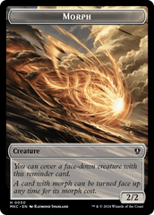 Snake // Morph Double-Sided Token [Murders at Karlov Manor Commander Tokens] | Good Games North