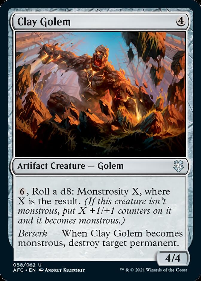 Clay Golem [Dungeons & Dragons: Adventures in the Forgotten Realms Commander] | Good Games North
