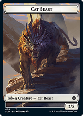 Elf Warrior // Cat Beast Double-Sided Token [Starter Commander Decks] | Good Games North