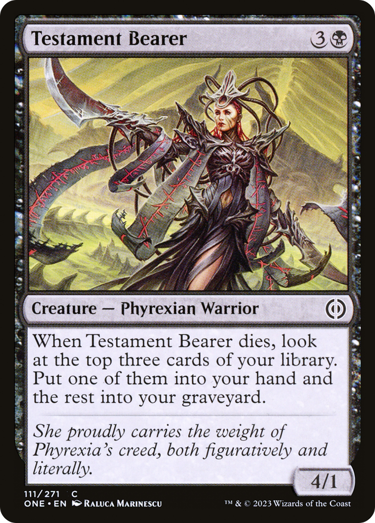 Testament Bearer [Phyrexia: All Will Be One] | Good Games North