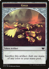 Gold // Knight (005) Double-Sided Token [Commander 2015 Tokens] | Good Games North