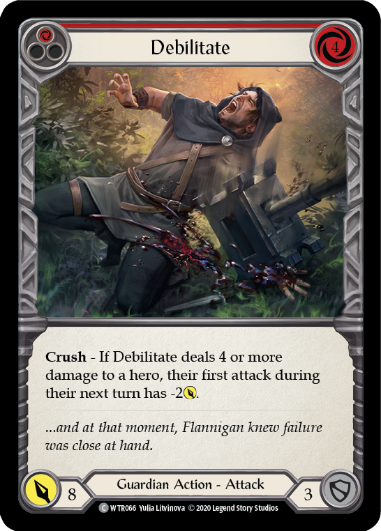 Debilitate (Red) [U-WTR066] (Welcome to Rathe Unlimited)  Unlimited Rainbow Foil | Good Games North