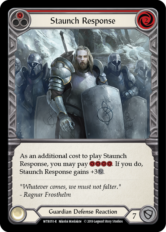 Staunch Response (Red) [WTR051-R] Alpha Print Normal | Good Games North