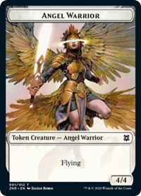 Angel Warrior // Copy Double-sided Token [Zendikar Rising Tokens] | Good Games North