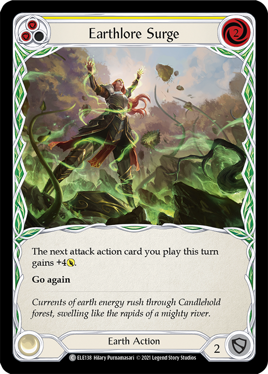 Earthlore Surge (Yellow) [ELE138] (Tales of Aria)  1st Edition Rainbow Foil | Good Games North