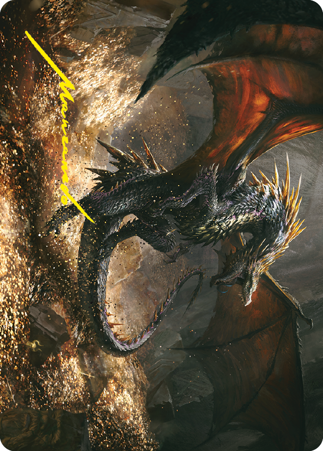Cavern-Hoard Dragon Art Card (Gold-Stamped Signature) [The Lord of the Rings: Tales of Middle-earth Art Series] | Good Games North