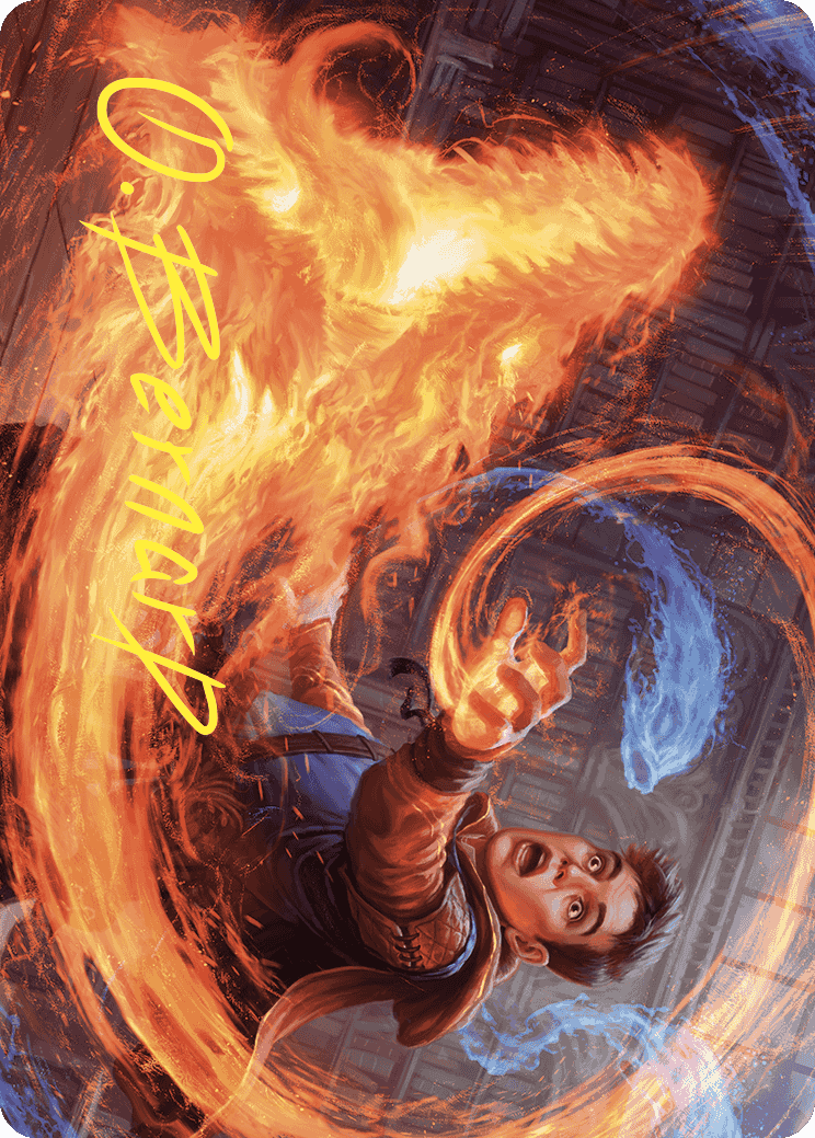 Frantic Firebolt Art Card (Gold-Stamped Signature) [Wilds of Eldraine Art Series] | Good Games North