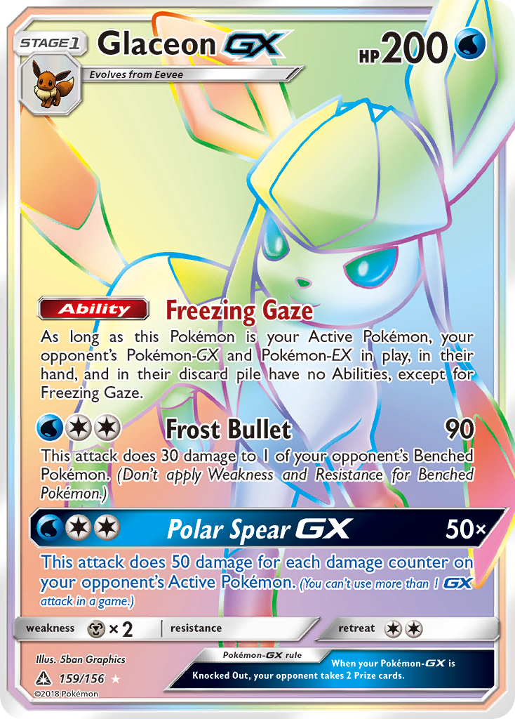 Glaceon GX (159/156) [Sun & Moon: Ultra Prism] | Good Games North