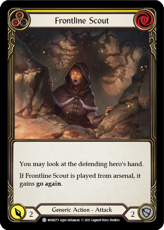 Frontline Scout (Yellow) [MON273-RF] 1st Edition Rainbow Foil | Good Games North