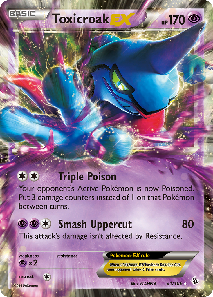 Toxicroak EX (41/106) [XY: Flashfire] | Good Games North