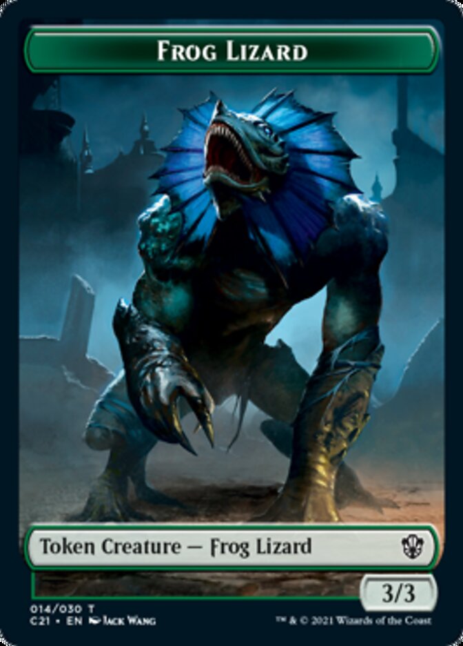 Frog Lizard // Elephant Token [Commander 2021 Tokens] | Good Games North
