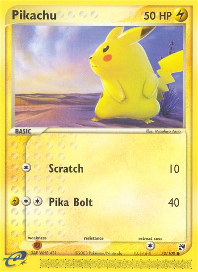 Pikachu (72/100) [EX: Sandstorm] | Good Games North