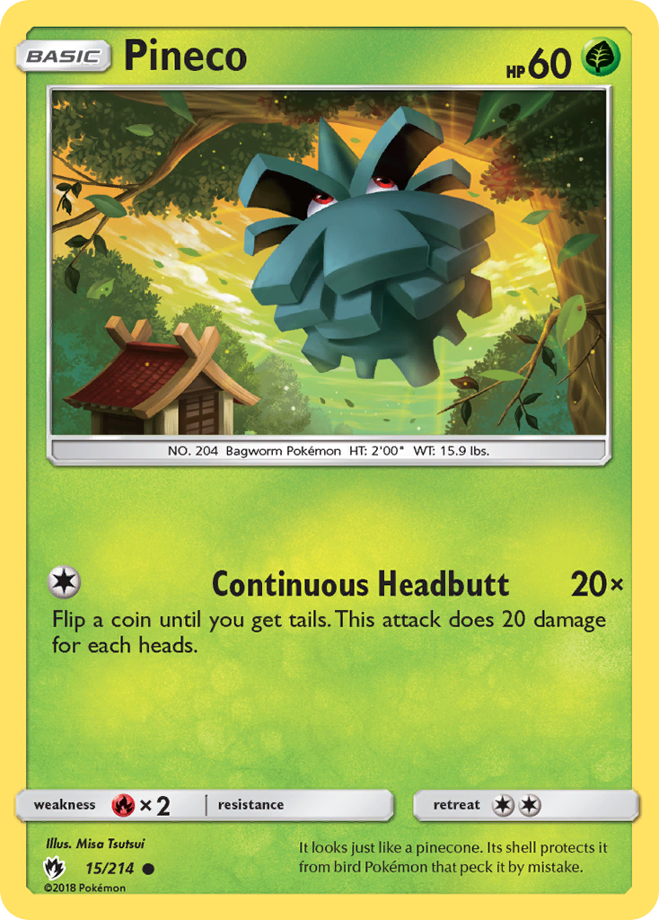 Pineco (15/214) [Sun & Moon: Lost Thunder] | Good Games North