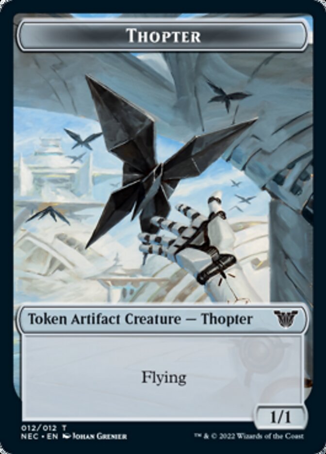Thopter // Spirit (002) Double-sided Token [Kamigawa: Neon Dynasty Commander Tokens] | Good Games North