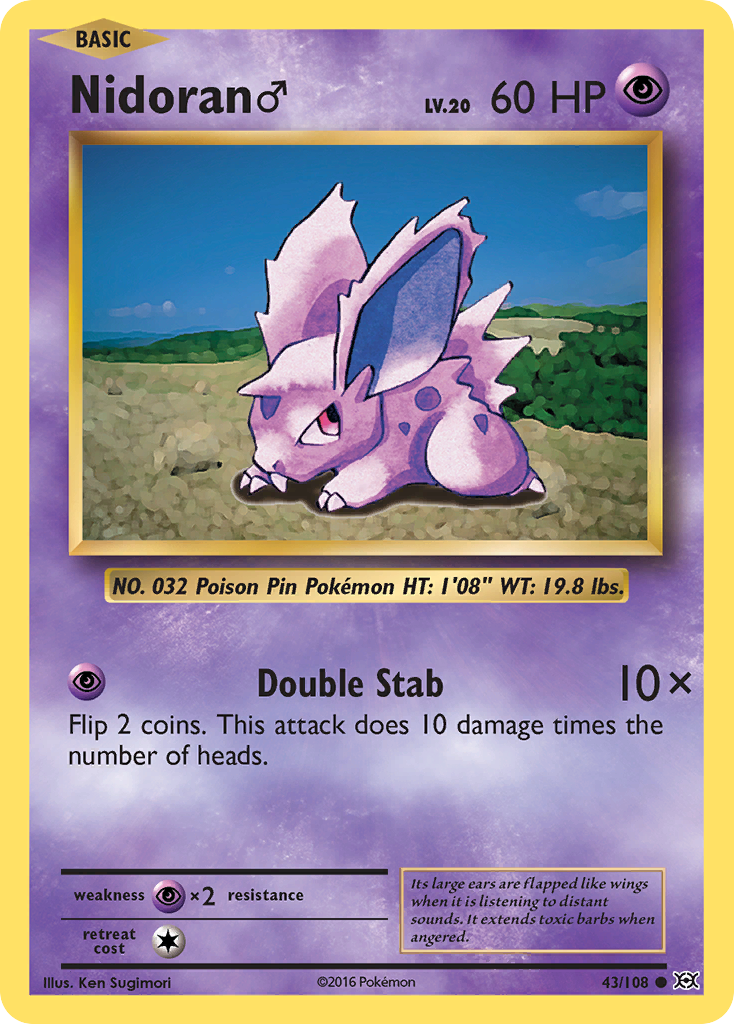 Nidoran (43/108) (Male) [XY: Evolutions] | Good Games North