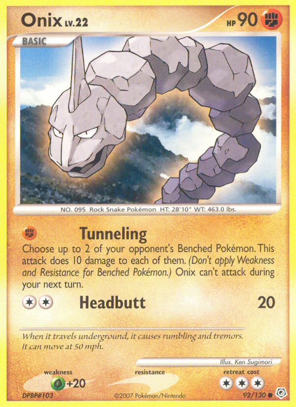 Onix (92/130) [Diamond & Pearl: Base Set] | Good Games North