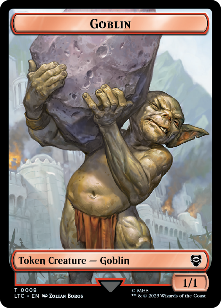 Goblin // Wraith Double-Sided Token [The Lord of the Rings: Tales of Middle-Earth Commander Tokens] | Good Games North