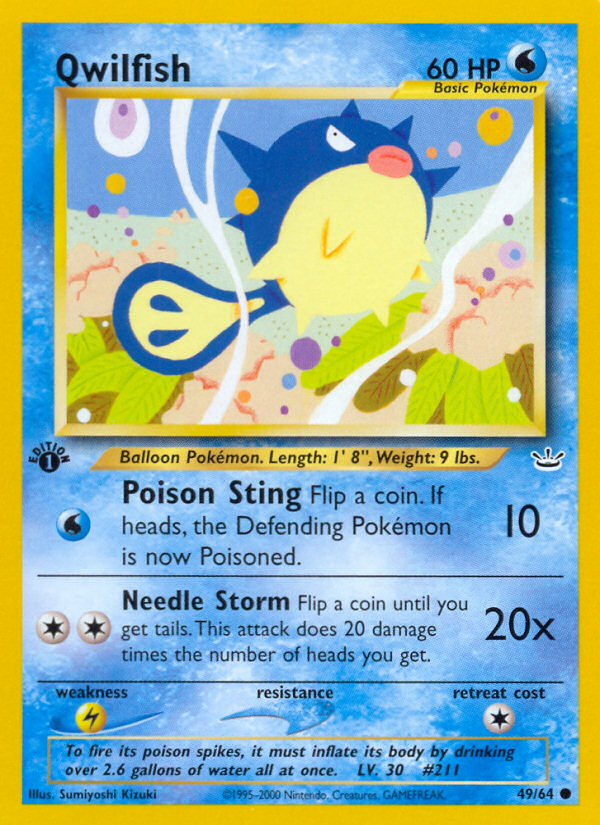Qwilfish (49/64) [Neo Revelation 1st Edition] | Good Games North