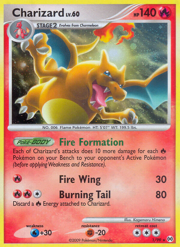 Charizard (1/99) (Cracked Ice Holo) [Platinum: Arceus] | Good Games North