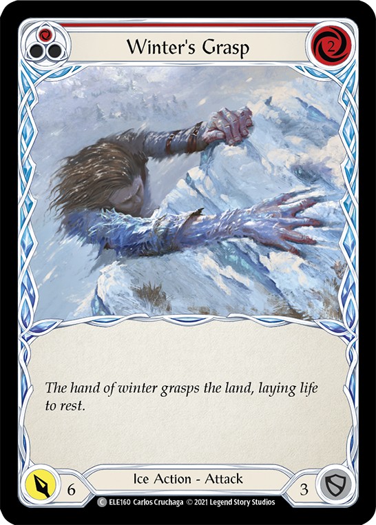 Winter's Grasp (Red) [ELE160] (Tales of Aria)  1st Edition Rainbow Foil | Good Games North