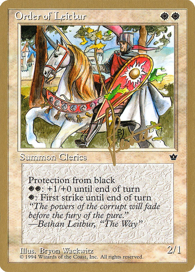 Order of Leitbur (Male) (Bertrand Lestree) [Pro Tour Collector Set] | Good Games North