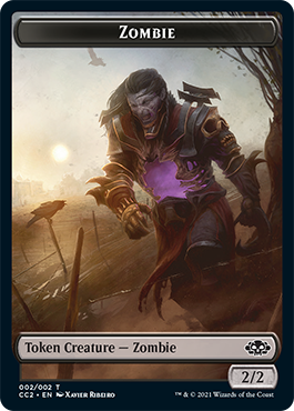Snake // Zombie Double-sided Token [Commander Collection: Black Tokens] | Good Games North