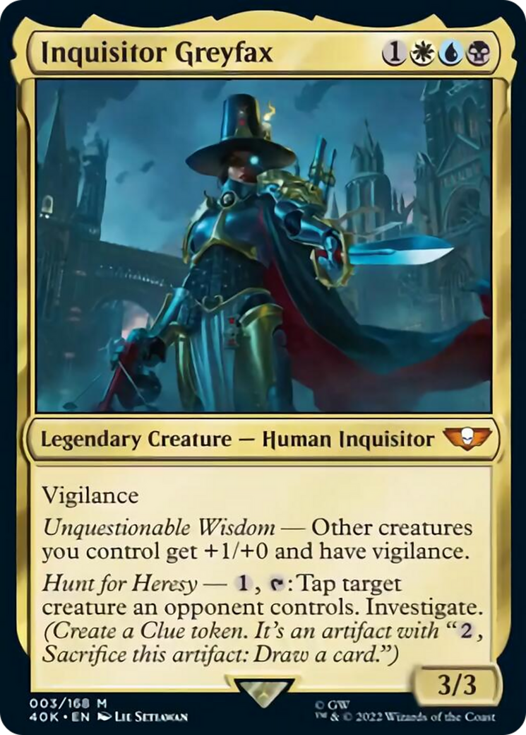 Inquisitor Greyfax (Display Commander) (Etched Foil) [Universes Beyond: Warhammer 40,000] | Good Games North