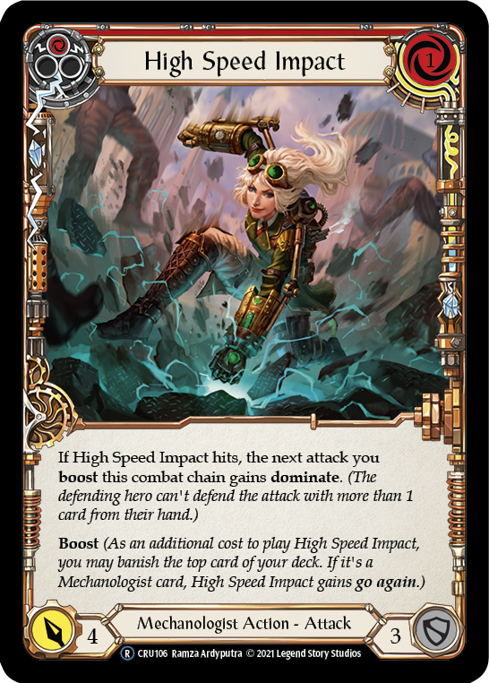 High Speed Impact (Red) [U-CRU106-RF] Unlimited Rainbow Foil | Good Games North