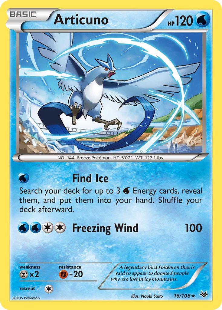 Articuno (16/108) (Theme Deck Exclusive) [XY: Roaring Skies] | Good Games North