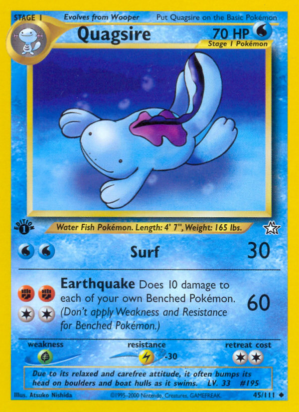 Quagsire (45/111) [Neo Genesis 1st Edition] | Good Games North