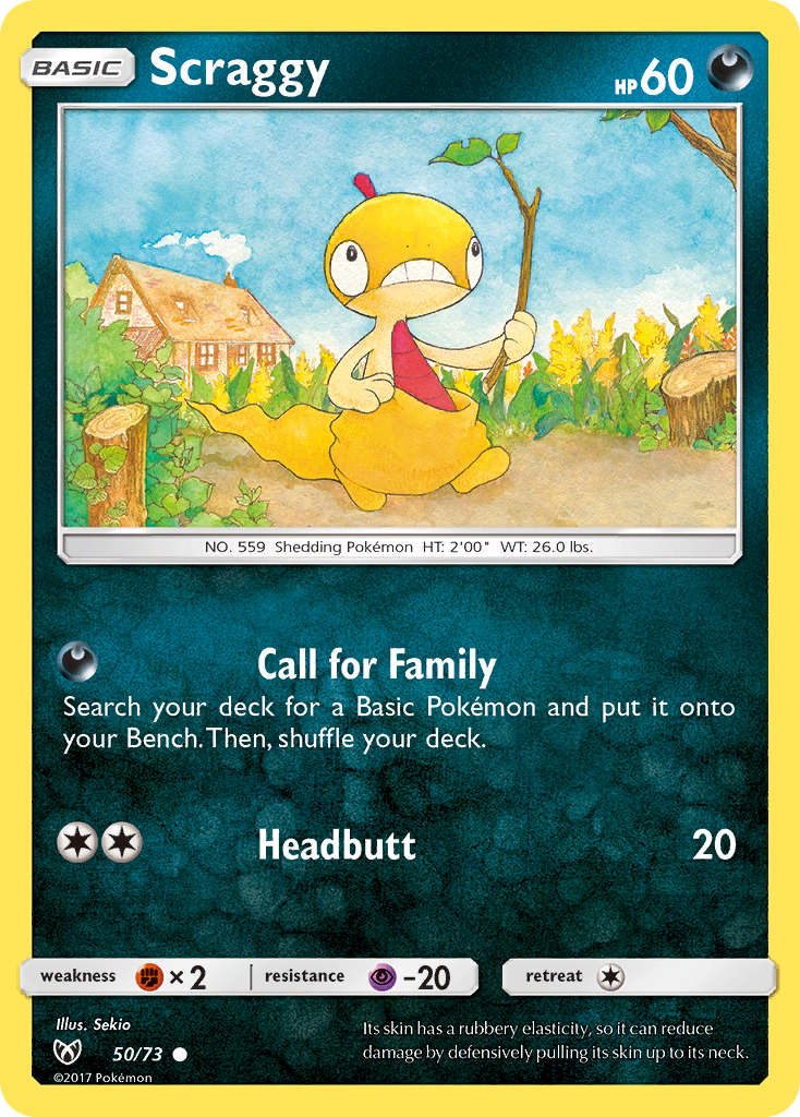 Scraggy (50/73) [Sun & Moon: Shining Legends] | Good Games North