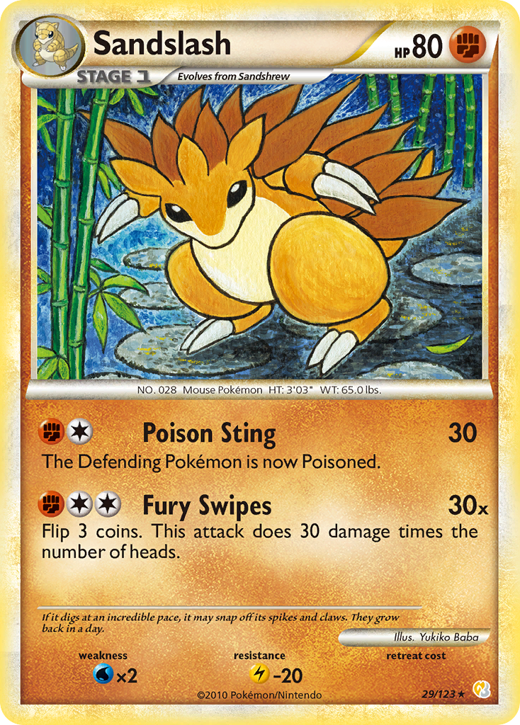 Sandslash (29/123) [HeartGold & SoulSilver: Base Set] | Good Games North