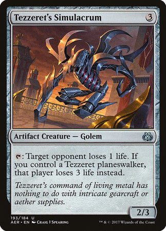 Tezzeret's Simulacrum [Aether Revolt] | Good Games North