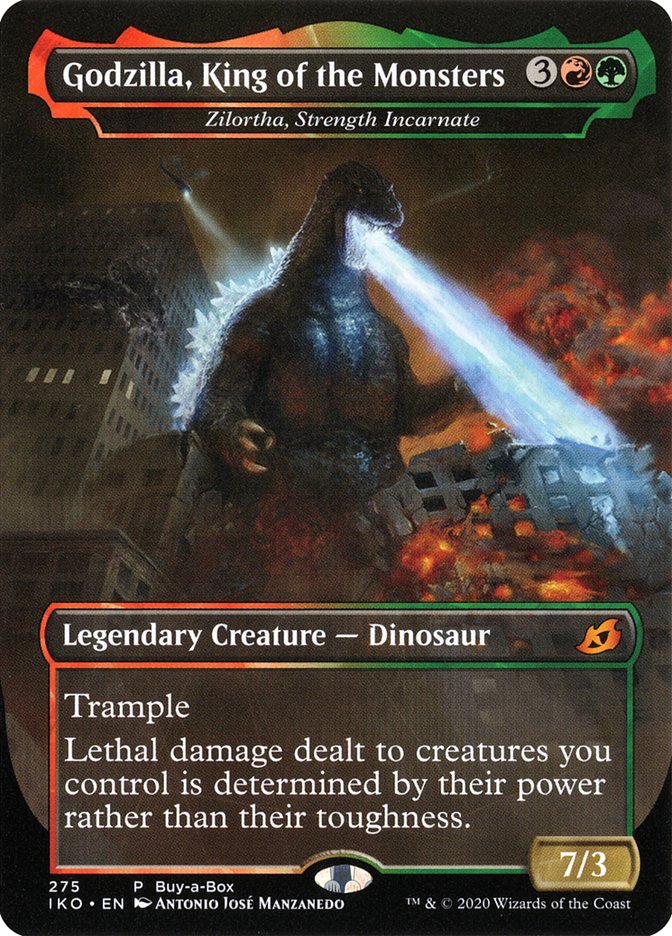 Zilortha, Strength Incarnate - Godzilla, King of the Monsters (Buy-A-Box) [Ikoria: Lair of Behemoths Promos] | Good Games North
