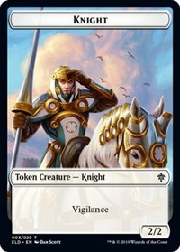 Knight // Food (15) Double-sided Token [Throne of Eldraine Tokens] | Good Games North