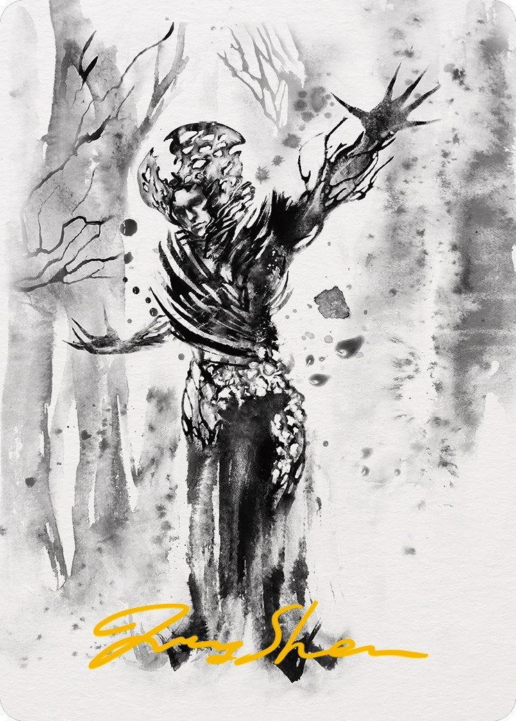 Rustvine Cultivator Art Card (Gold-Stamped Signature) [Phyrexia: All Will Be One Art Series] | Good Games North