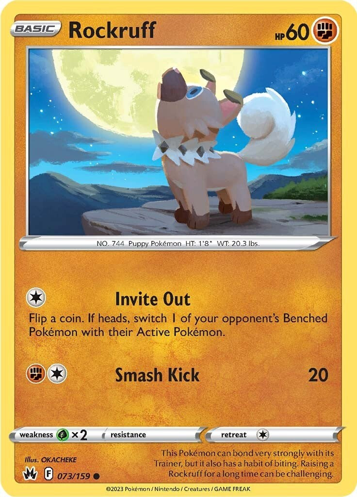 Rockruff (073/159) [Sword & Shield: Crown Zenith] | Good Games North