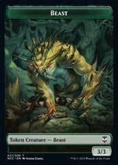 Plant // Beast Double-sided Token [Streets of New Capenna Commander Tokens] | Good Games North
